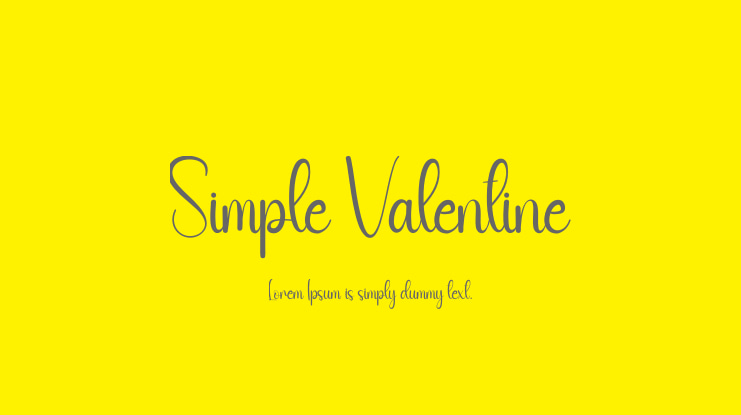 Simple Valentine Font