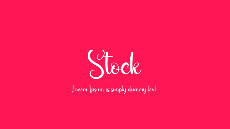 Stock Font