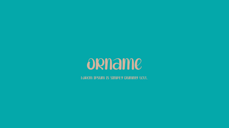 Orname Font