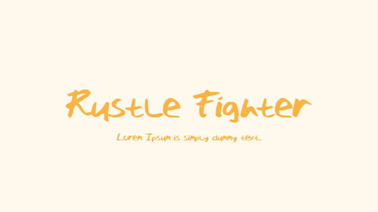 Rustle Fighter Font