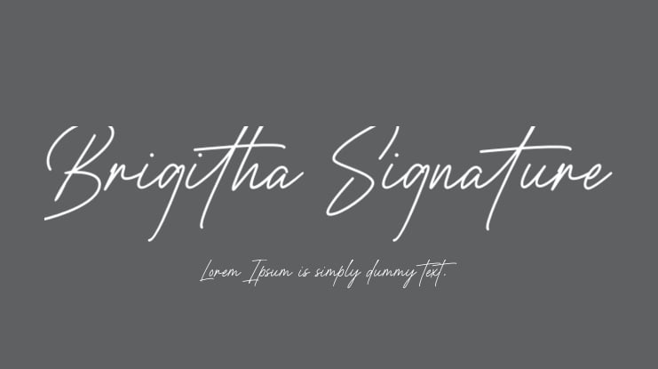 Brigitha Signature Font