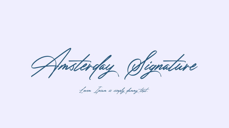 Amsterday Signature Font