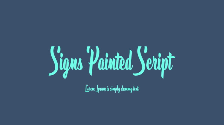 Signs Painted Script Font