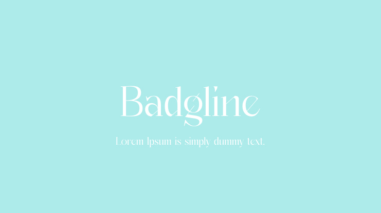 Badgline Font