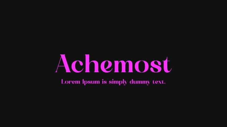 Achemost Font