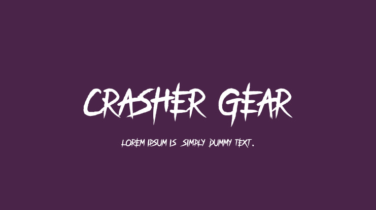 Crasher Gear Font Family