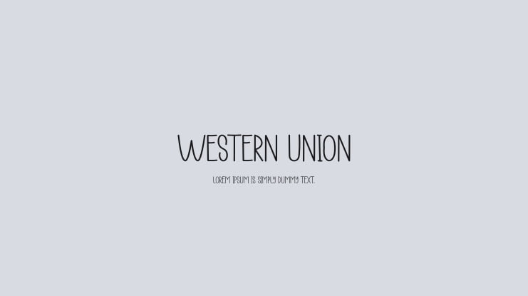 Western Union Font