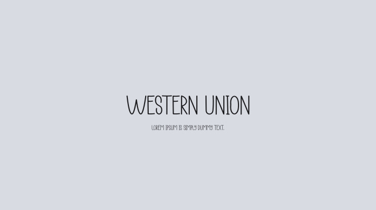 Western Union Font