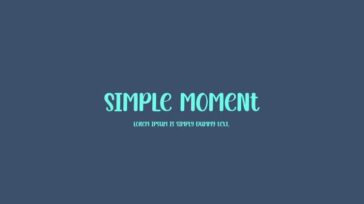 Simple Moment Font