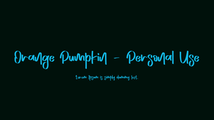 Orange Pumpkin - Personal Use Font