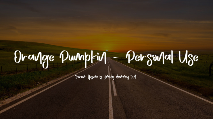 Orange Pumpkin - Personal Use Font