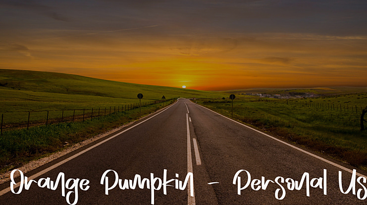 Orange Pumpkin - Personal Use Font
