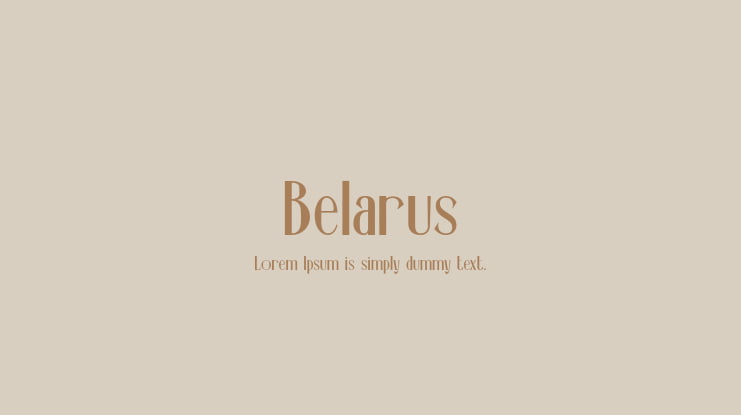 Belarus Font Family