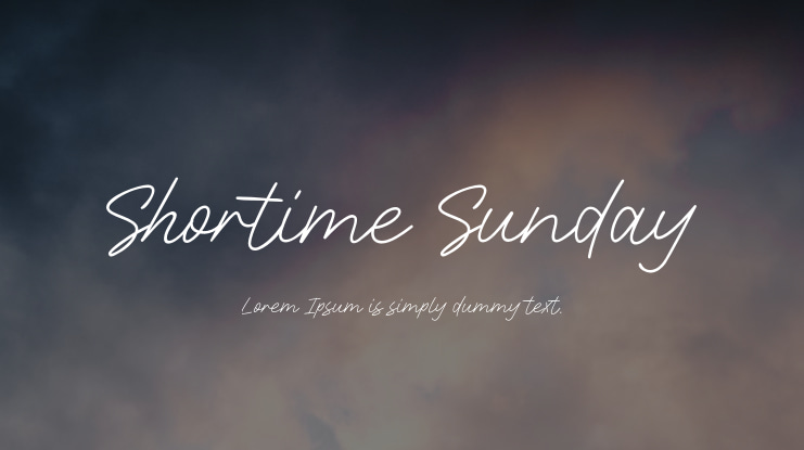 Shortime Sunday Font