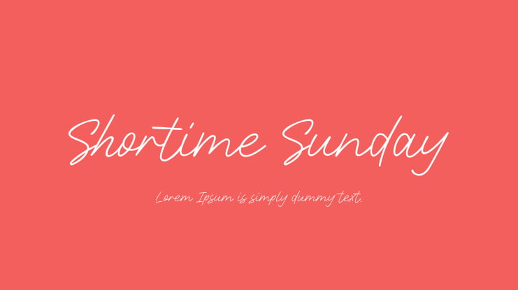 Shortime Sunday Font