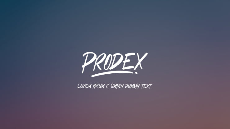 Prodex Font