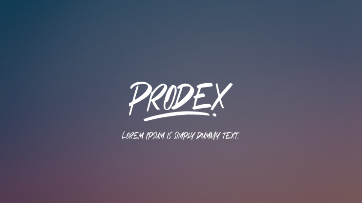 Prodex Font