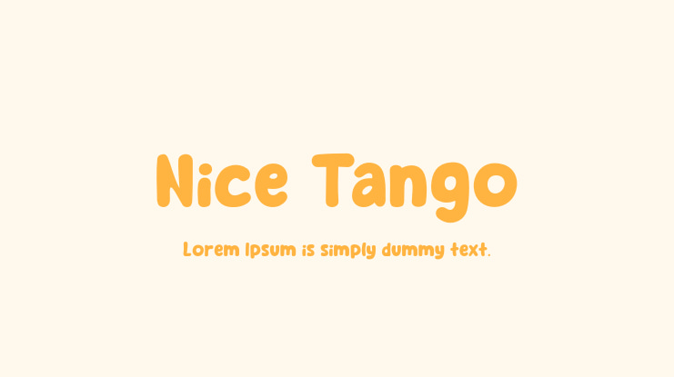 Nice Tango Font