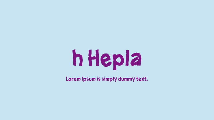 h Hepla Font