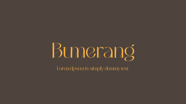 Bumerang Font