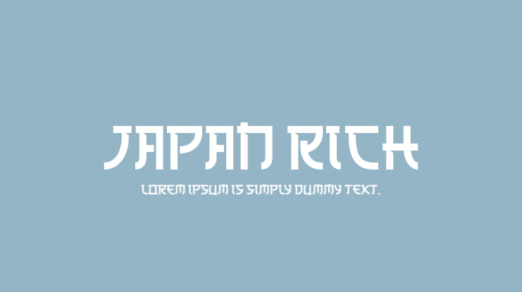 Japan Rich Font