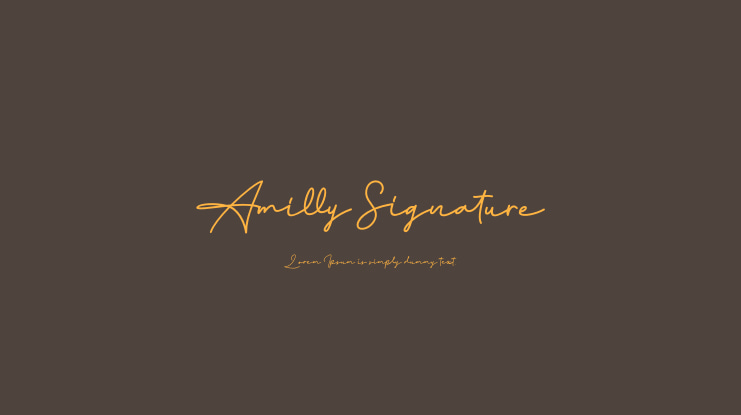 Amilly Signature Font
