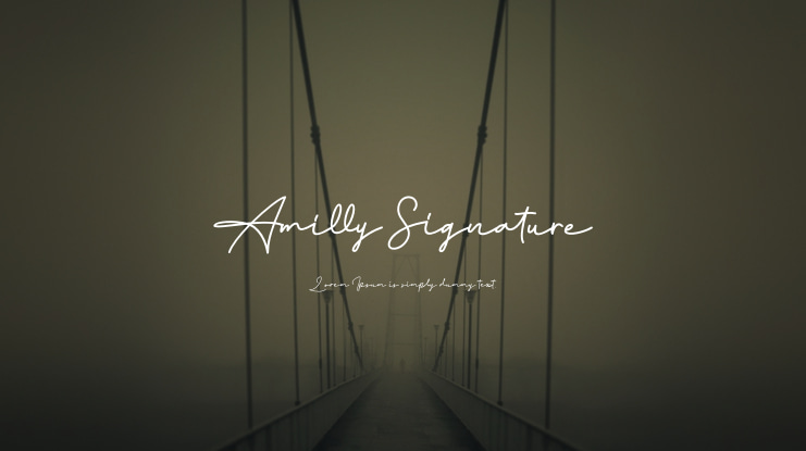 Amilly Signature Font