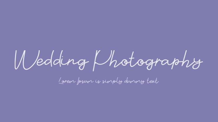 Wedding Photography Font