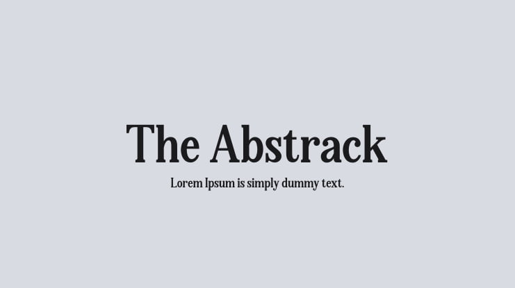 The Abstrack Font