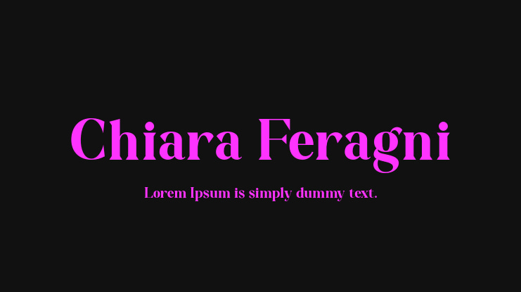 Chiara Feragni Font