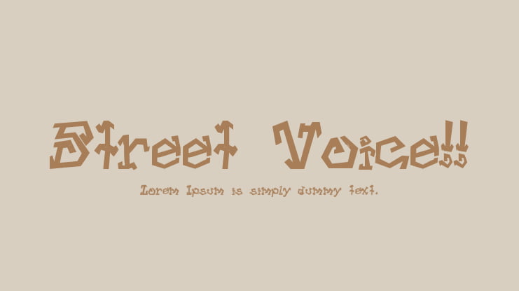 Street Voice!! Font