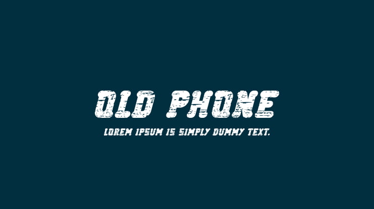 Old Phone Font