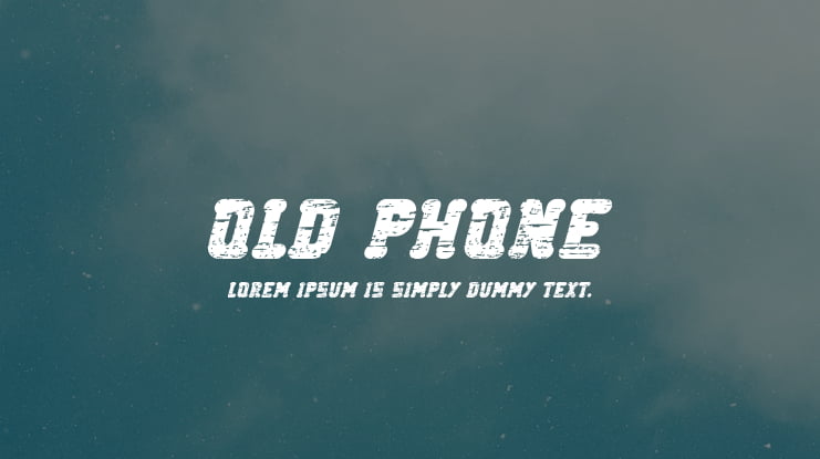 Old Phone Font