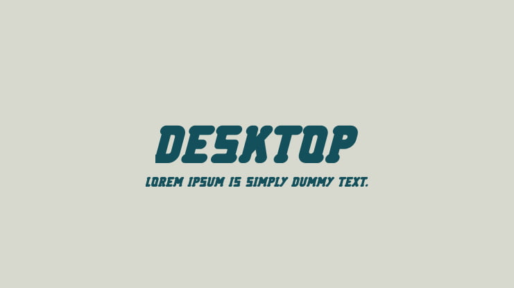 Desktop Font