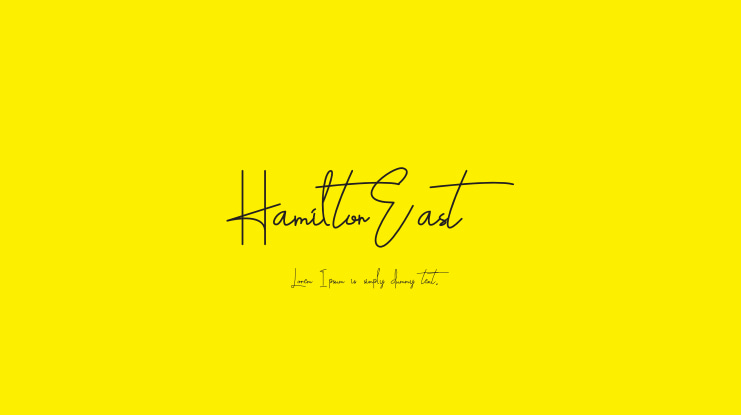 HamiltonEast Font