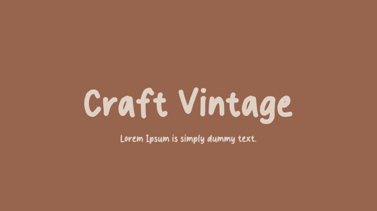 Craft Vintage Font