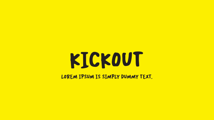 Kickout Font