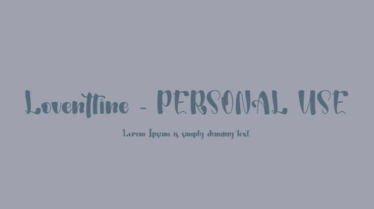 Loventtine - PERSONAL USE Font