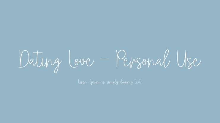 Dating Love - Personal Use Font
