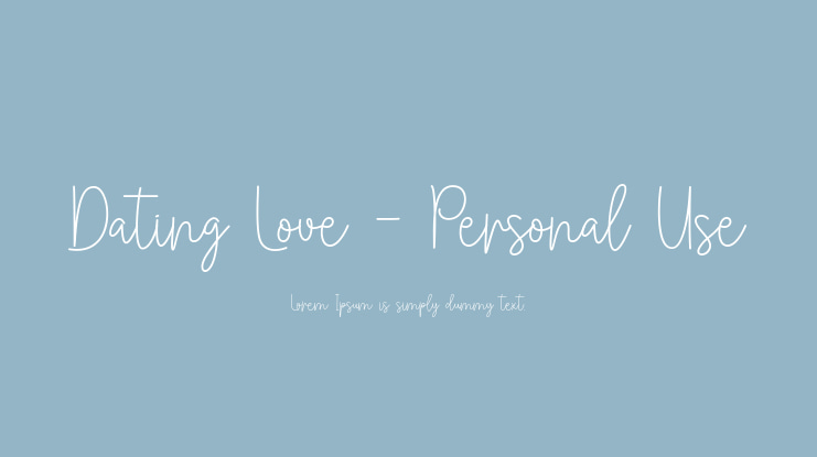 Dating Love - Personal Use Font