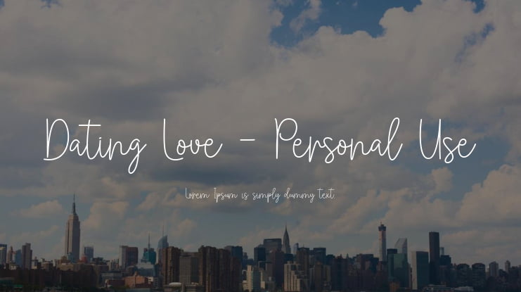 Dating Love - Personal Use Font