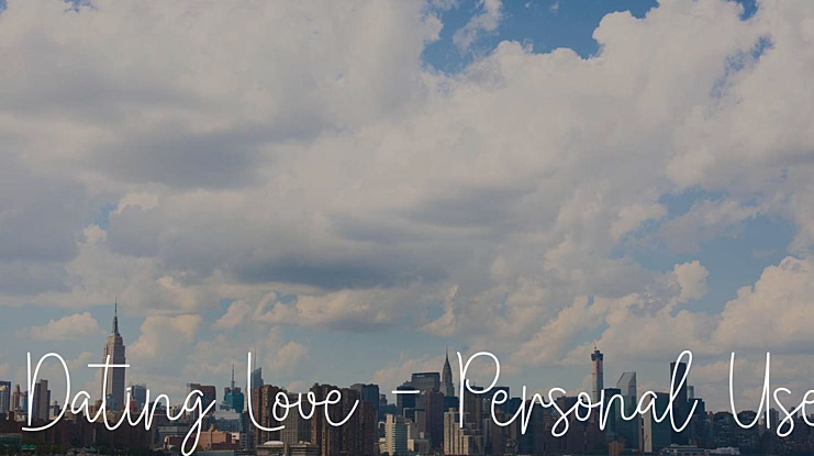 Dating Love - Personal Use Font