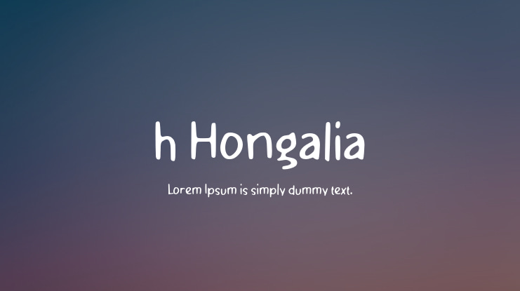 h Hongalia Font