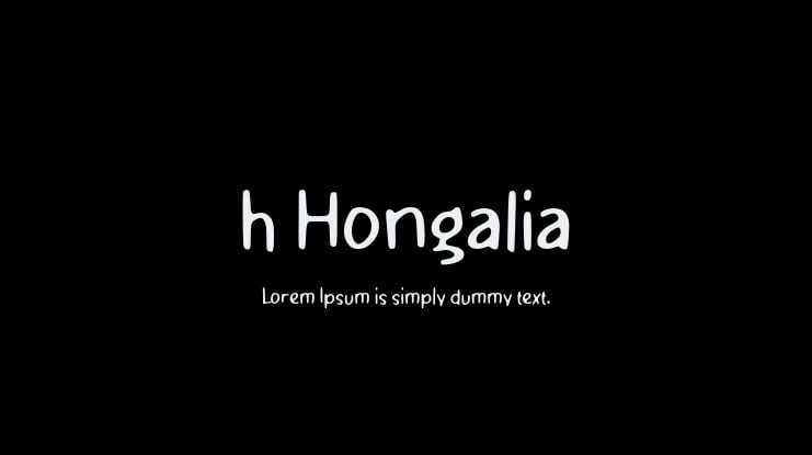 h Hongalia Font
