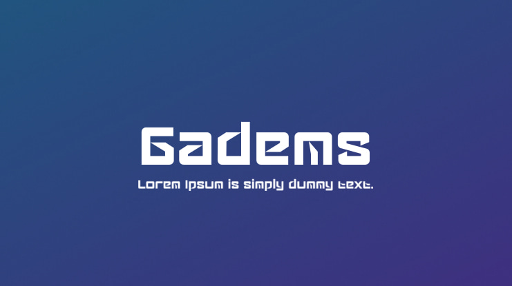 Gadems Font