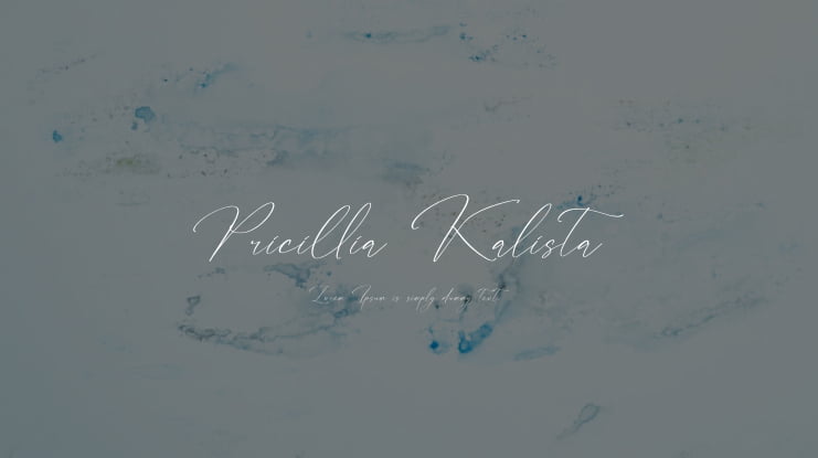 Pricillia Kalista Font Family
