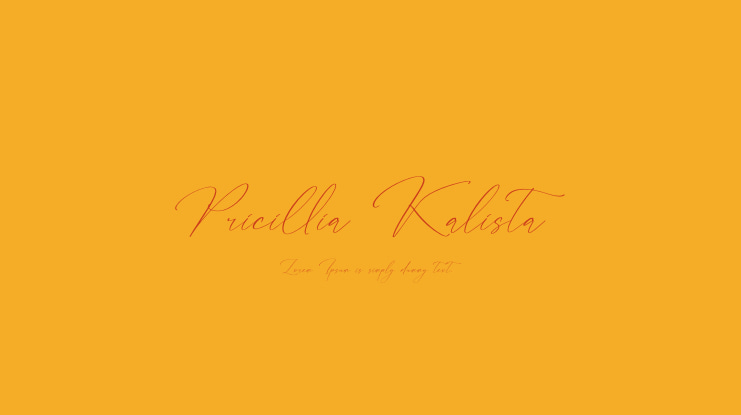Pricillia Kalista Font Family