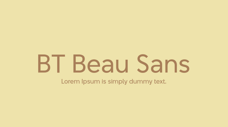 BT Beau Sans Font Family