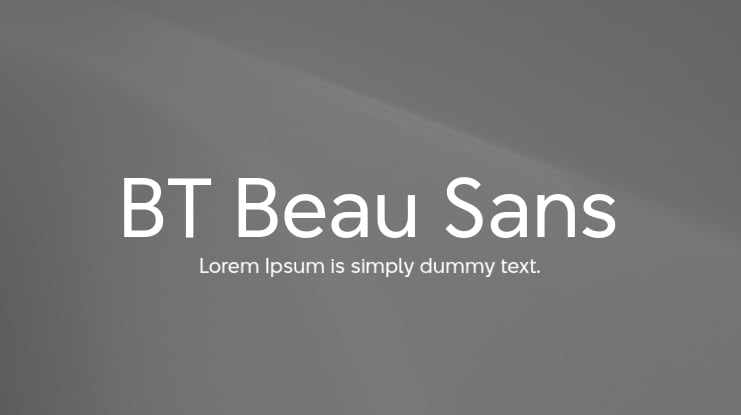 BT Beau Sans Font Family