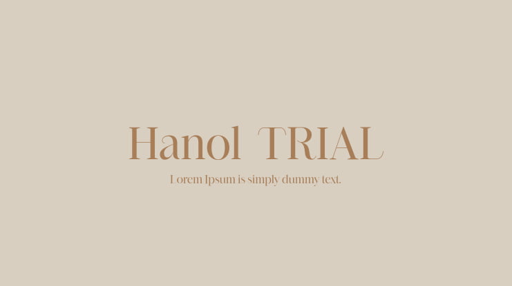 Hanol_TRIAL Font Family